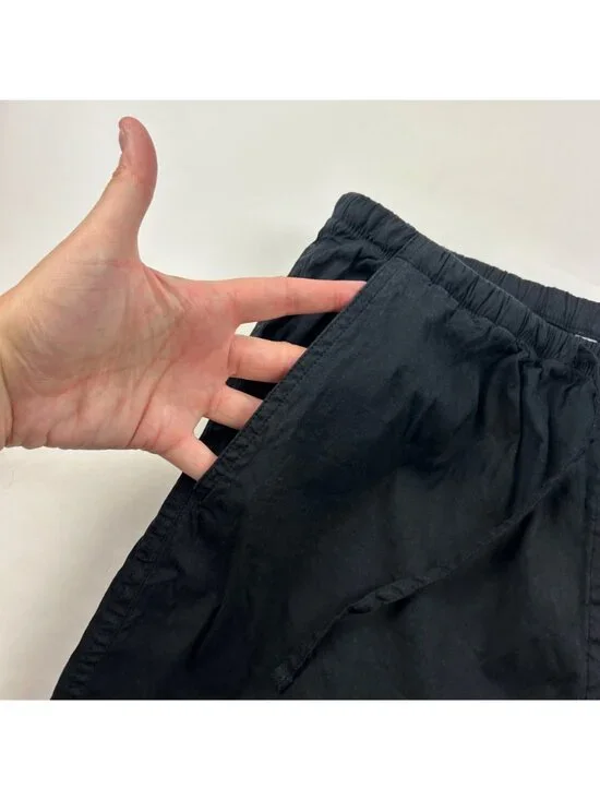 Athleta Black Linen Blend Paradise Wide Leg Lounge Pant S - Picture 3 of 7